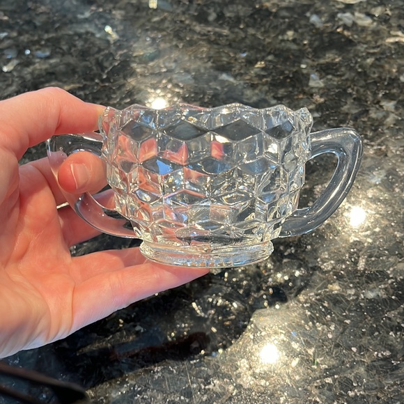 Vintage Crystal Creamer and Sugar Set - Picture 13 of 15